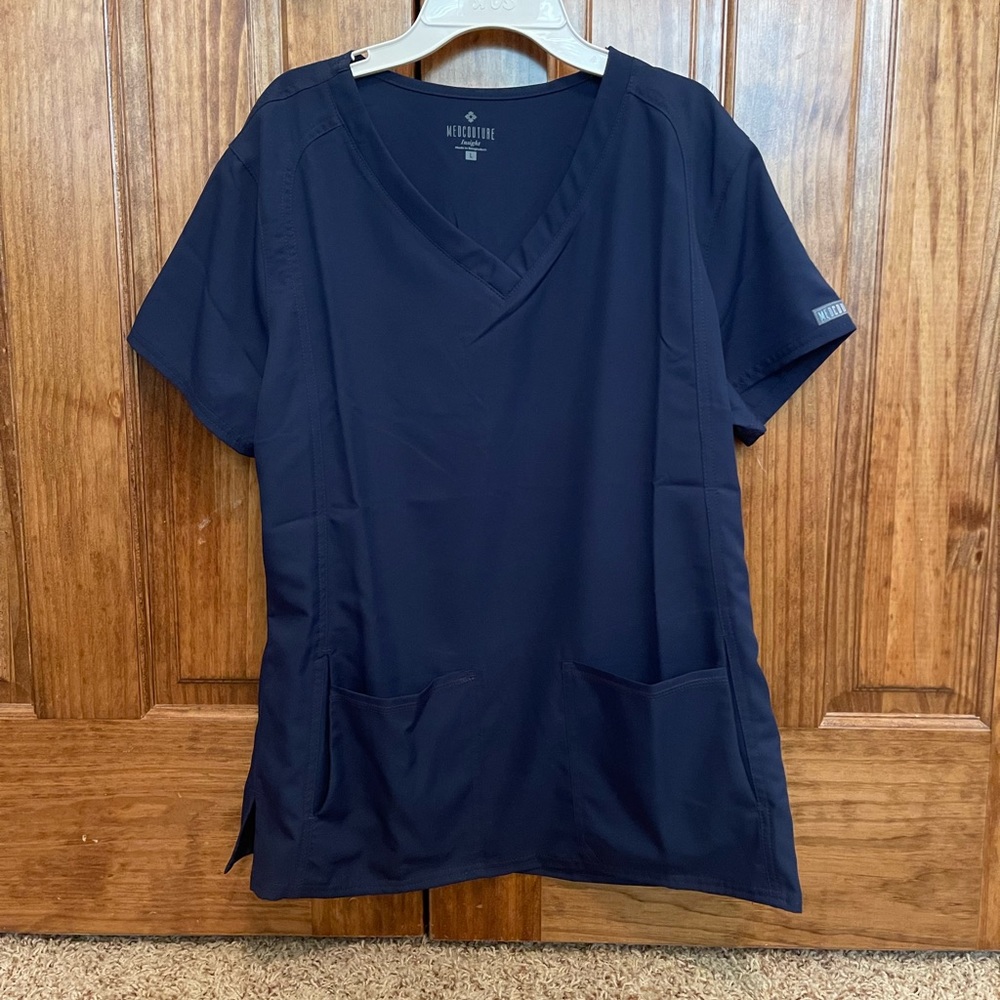 Med Couture navy scrub top
